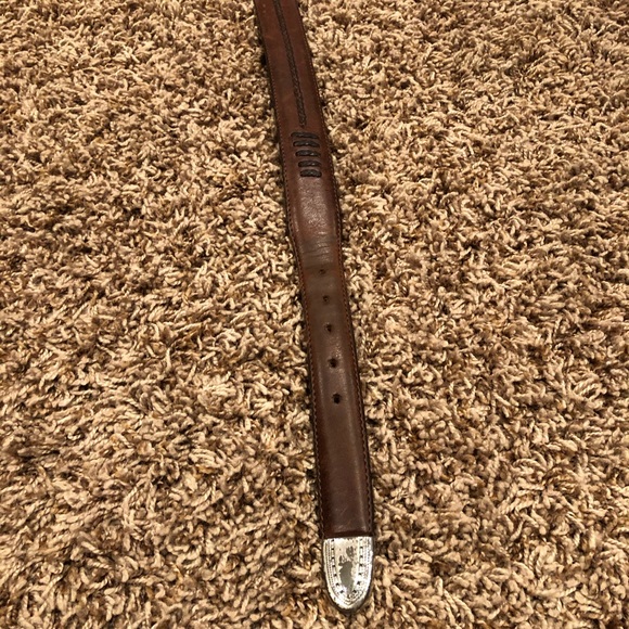 Onyx by Brighton Men's Brown Salina Leather Belt - Picture 13 of 16